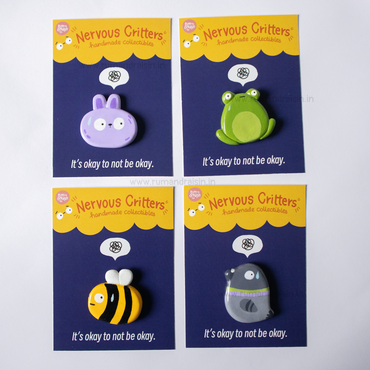 Nervous Critters: Bee (Pins/Magnet)