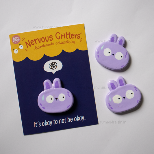 Nervous Critters: Bunny (Pins/Magnet)