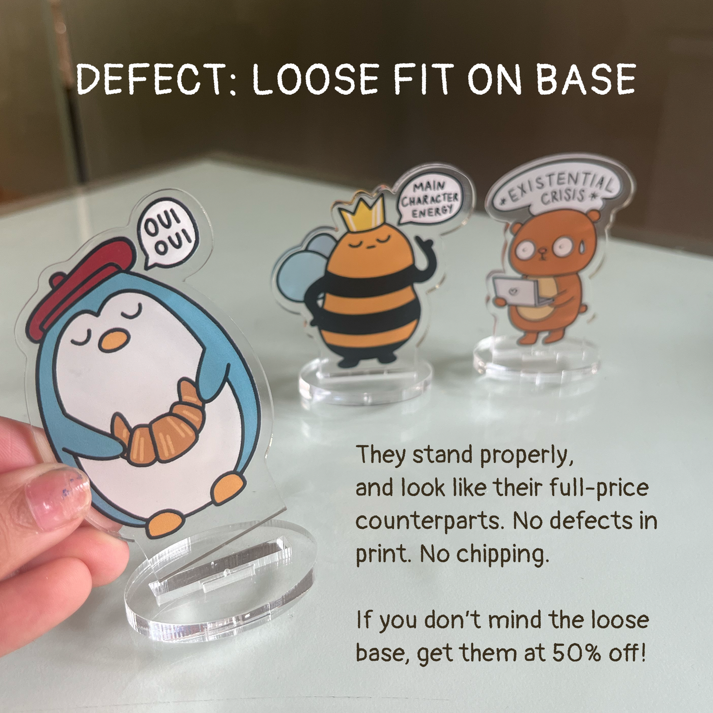 Acrylic Standee: SECONDS SALE