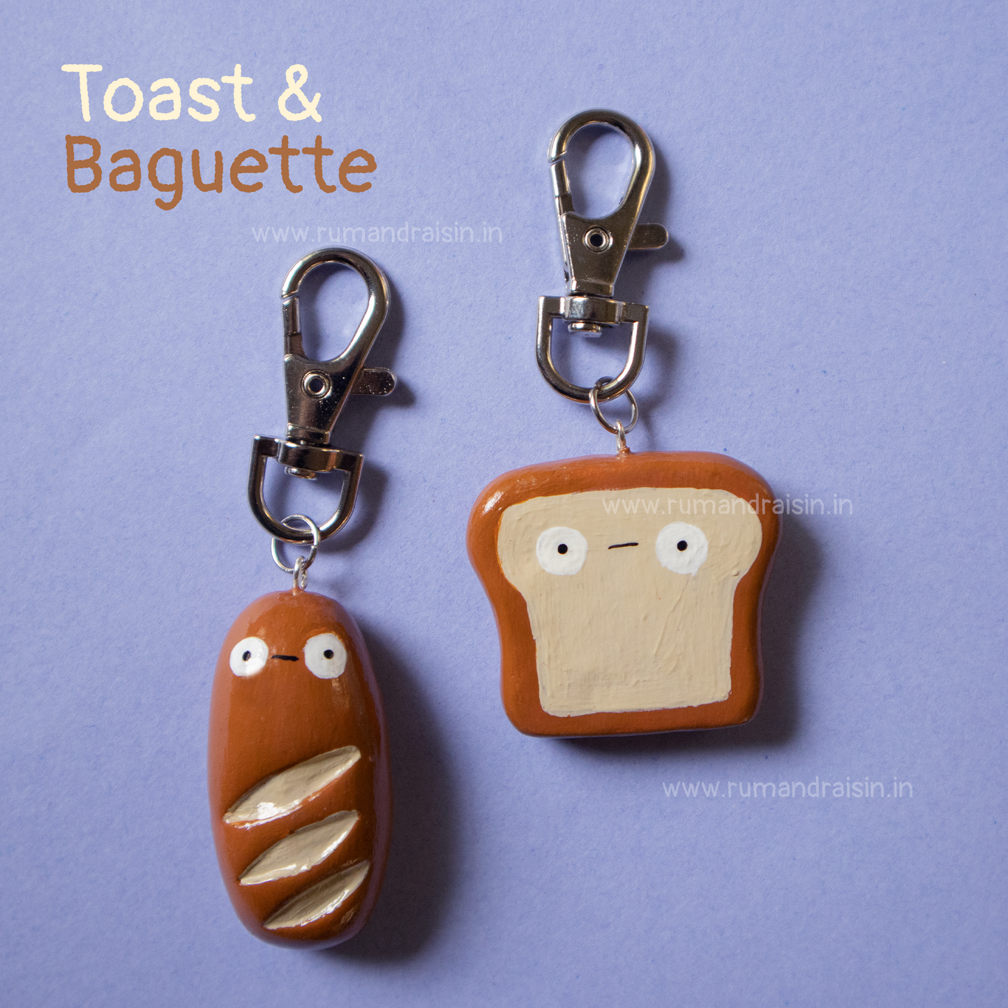 Toast & Baguette: Keychain Set