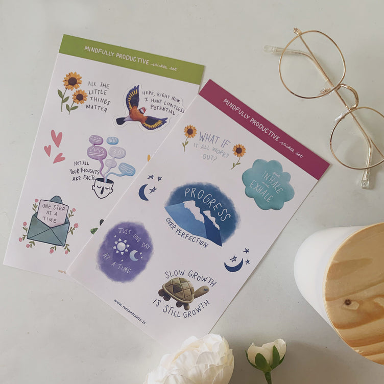 Mindfully Productive Sticker Set