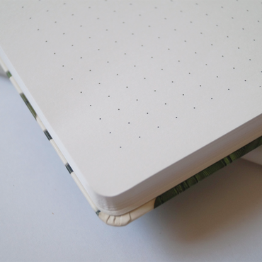 Dot grid notebook close up